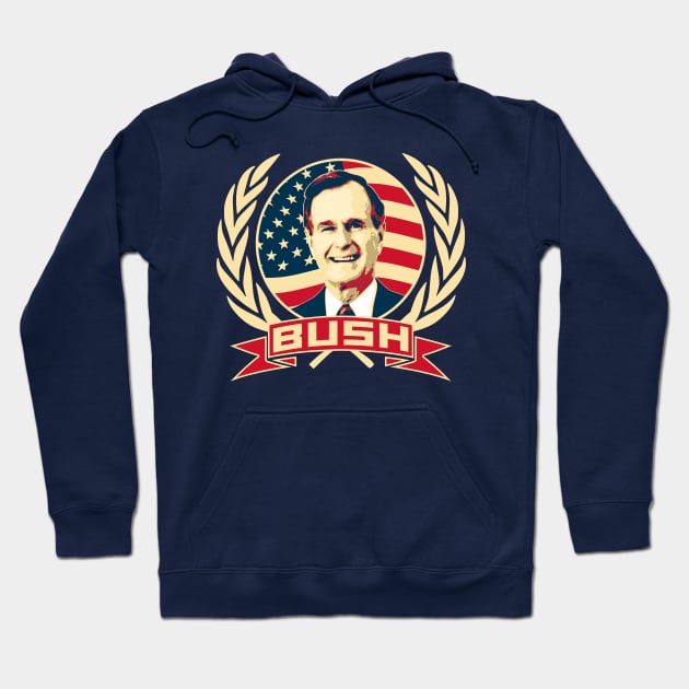 George H. W. Bush Hoodie by Nerd_art